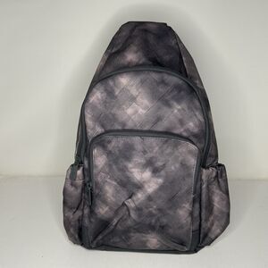 Thirty-One Sling Backpack Dusky Smoke Gray Tie Dye Crossbody Bag